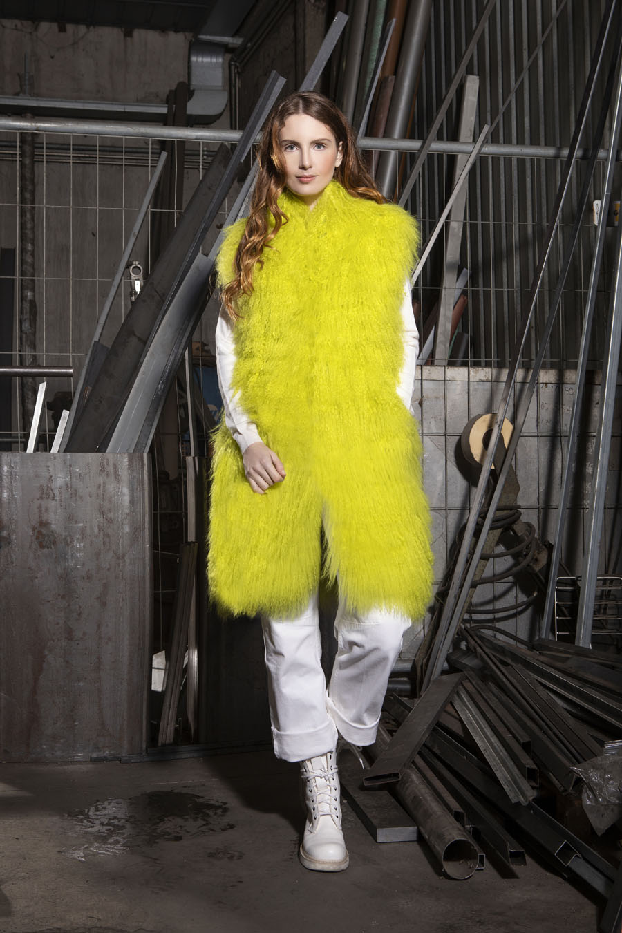 P2009M_20 giovi pelliccia fur yellow - Fall Winter 2020-21